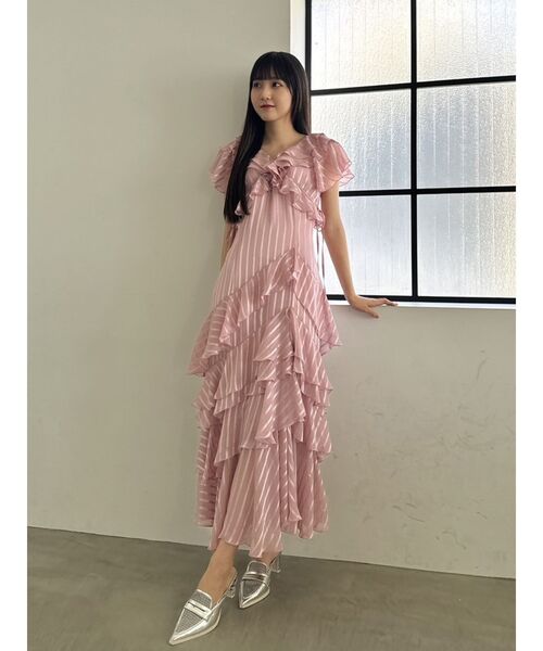 最終値下げ‼️ dazzlin ダズリン　バリエフルイドワンピース　Sサイズ ダズリン dazzlin バリエフルイドワンピース （オフホワイト