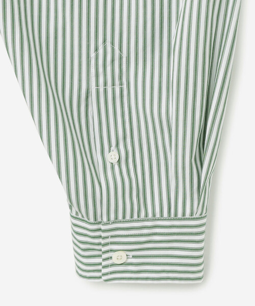 GYMPHLEX（ジムフレックス）の「Gymphlex | ボタンダウン ワイドシャツワンピース STRIPE WOMEN（シャツワンピース・レディース・グリーン系その他・14）」の4枚目の写真