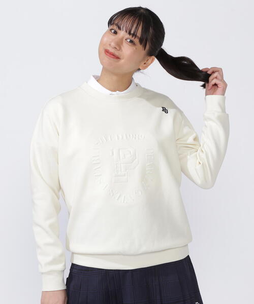 PEARLYGATES C/Peダンボールクルーネックプルオーバーサイズ0未使用 セール】【PEARLY GATES】C/Peダンボールクルーネックプル