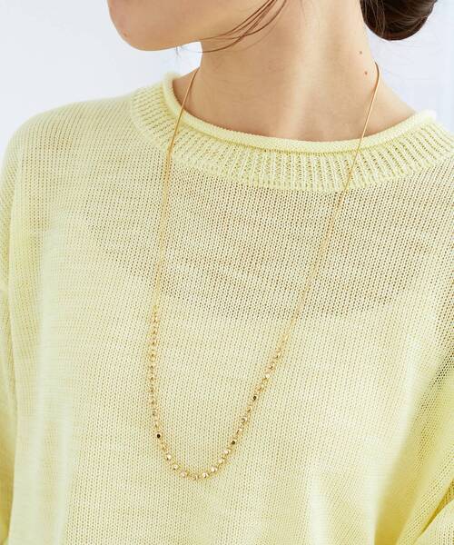 le.coeur blanc(ルクールブラン)の「ボールチェーンスライドネックレス(ネックレス・レディース・ゴールド・FREE)」の1枚目の写真