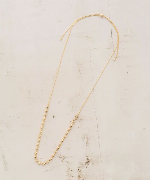 le.coeur blanc(ルクールブラン)の「ボールチェーンスライドネックレス(ネックレス・レディース・ゴールド・FREE)」の3枚目の写真