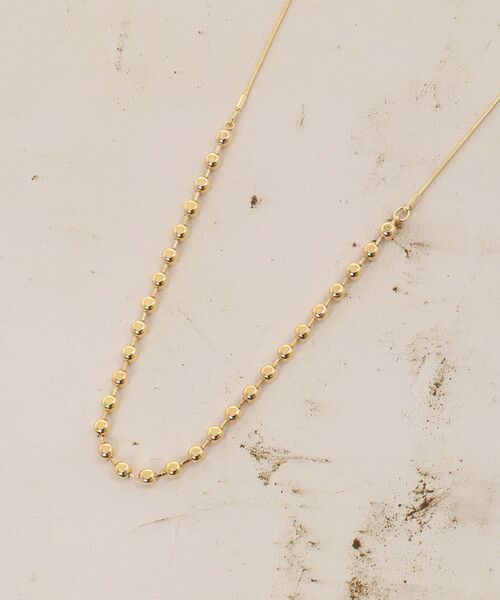 le.coeur blanc(ルクールブラン)の「ボールチェーンスライドネックレス(ネックレス・レディース・ゴールド・FREE)」の4枚目の写真