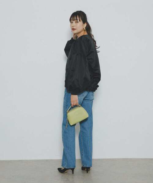 F by ROSSO（エフバイロッソ）の「F by ROSSO　サテンバルーンスリーブブルゾン（ブルゾン・レディース・ベージュ/ブラック・FREE）」の14枚目の写真