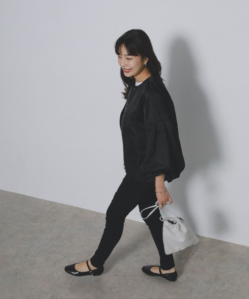 F by ROSSO（エフバイロッソ）の「F by ROSSO　サテンバルーンスリーブブルゾン（ブルゾン・レディース・ベージュ/ブラック・FREE）」の17枚目の写真