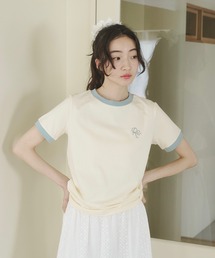 REMOON（リムーン）の「エンブロイダリーロゴ リンガーTシャツ（Tシャツ/カットソー）」