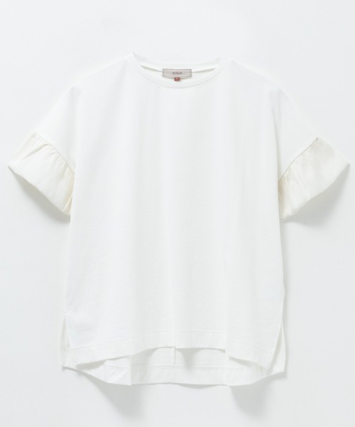 HusHusH(ハッシュアッシュ)の「HusHusH 袖フリルプルオーバー(Tシャツ/カットソー・レディース・グレイッシュベージュ/ブラック/オフホワイト・M/L)」の21枚目の写真