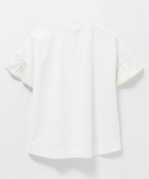 HusHusH(ハッシュアッシュ)の「HusHusH 袖フリルプルオーバー(Tシャツ/カットソー・レディース・グレイッシュベージュ/ブラック/オフホワイト・M/L)」の22枚目の写真