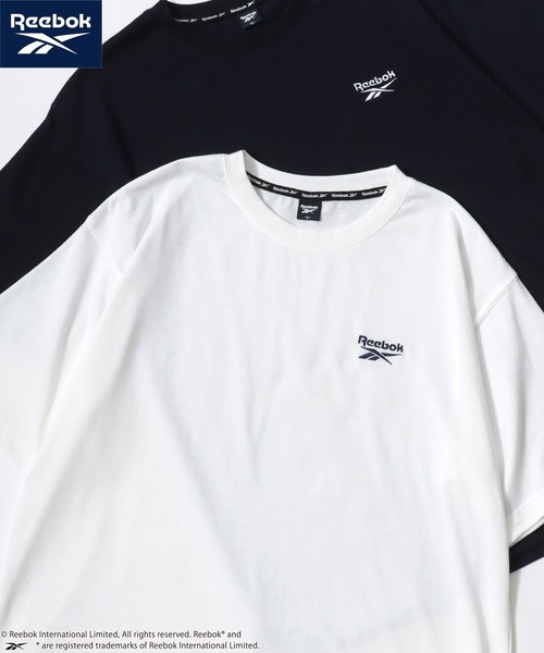 Reebok（リーボック）の「Reebok/リーボック 別注 オーバーサイズ ロゴ ワンポイント刺繍 半袖Tシャツ/無地T/レディース メンズ（Tシャツ/カットソー・メンズ・ホワイト系その他/ブラック系その他/ホワイト系その他2/ネイビー/ブラック/ホワイト・M/L/LL）」の2枚目の写真