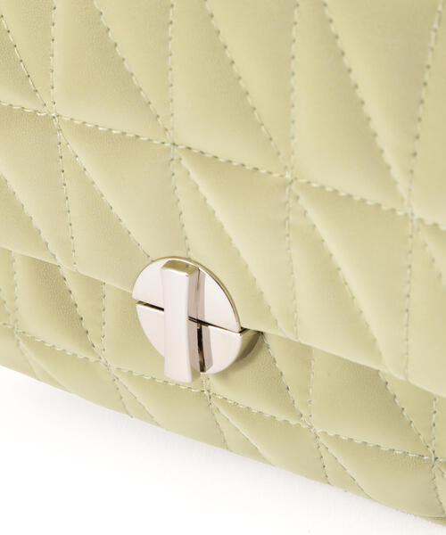 PROPORTION BODY DRESSING（プロポーションボディドレッシング）の「パウダータッチキルトミニショルダー / 1215181406（ショルダーバッグ・レディース・オフホワイト/ライトグリーン/ブラウン・ﾌﾘ-）」の4枚目の写真