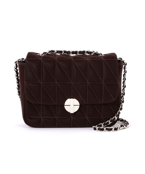 PROPORTION BODY DRESSING（プロポーションボディドレッシング）の「パウダータッチキルトミニショルダー / 1215181406（ショルダーバッグ・レディース・オフホワイト/ライトグリーン/ブラウン・ﾌﾘ-）」の3枚目の写真