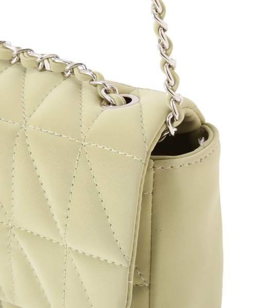 PROPORTION BODY DRESSING（プロポーションボディドレッシング）の「パウダータッチキルトミニショルダー / 1215181406（ショルダーバッグ・レディース・オフホワイト/ライトグリーン/ブラウン・ﾌﾘ-）」の10枚目の写真