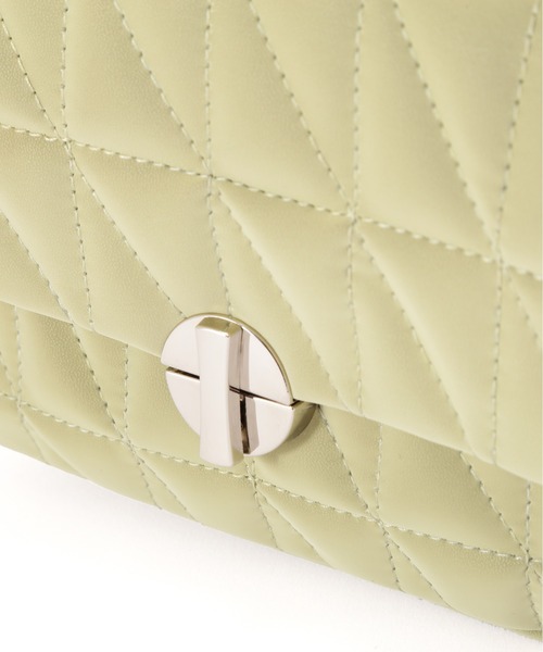 PROPORTION BODY DRESSING（プロポーションボディドレッシング）の「パウダータッチキルトミニショルダー / 1215181406（ショルダーバッグ・レディース・オフホワイト/ライトグリーン/ブラウン・ﾌﾘ-）」の12枚目の写真