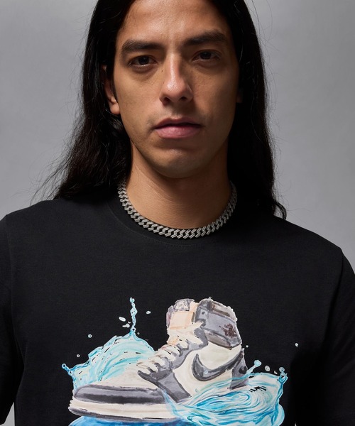 JORDAN BRAND（ジョーダンブランド）の「JORDAN BRAND M J FLT ESS AJ1 SS CREW / ジョーダンブランド ジョーダン FLT ESS AJ1 クルー S/S Tシャツ / NIKE【SP】（Tシャツ/カットソー・メンズ・ブラック/ホワイト・S/M/L/XL/XXL）」の5枚目の写真