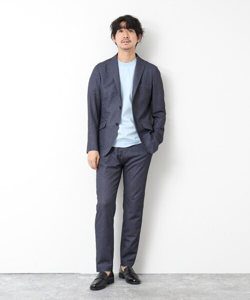 NOLLEY’S（ノーリーズ）の「《ビジカジ/セットアップ対応》ドットサッカーストレッチジャケット 25SS（テーラードジャケット・メンズ・ネイビー/グレー/ブルー・S/M/L/XL）」の10枚目の写真