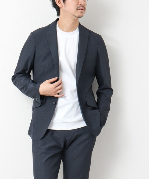 NOLLEY’S（ノーリーズ）の「《ビジカジ/セットアップ対応》ドットサッカーストレッチジャケット 25SS（テーラードジャケット・メンズ・ネイビー/グレー/ブルー・S/M/L/XL）」の20枚目の写真