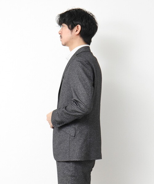 ⭐︎早い者勝ち　CURLY セットアップ　ジャケット トラウザーズ　ネイビー セール】《ビジカジ/セットアップ対応》ドットサッカー