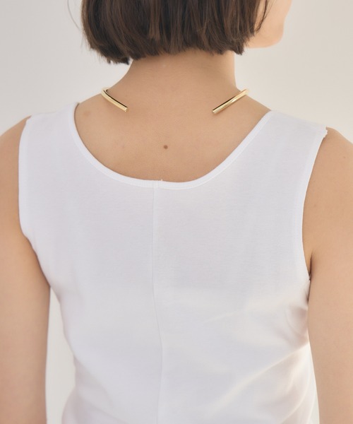 KATHARINE ROSS(キャサリンロス)の「【KATHARINE ROSS】【Made in Japan】ファッションアドバイザー監修!サラリストスクエアタンクトップ(タンクトップ・レディース・ホワイト/ブラック・MEDIUM)」の16枚目の写真