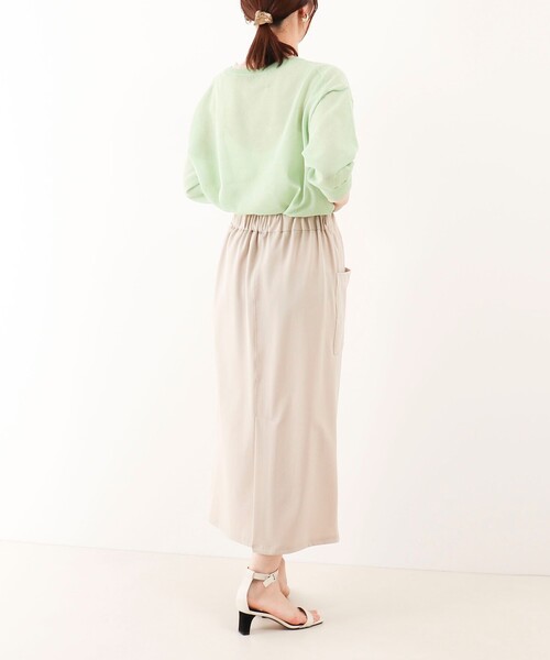 MICO COULIER（ミコクリエ）の「CICA配合サークルストレッチスカート（スカート・レディース・ベージュ/ブラック・38/36）」の5枚目の写真