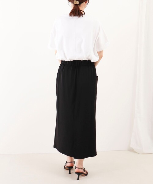 MICO COULIER（ミコクリエ）の「CICA配合サークルストレッチスカート（スカート・レディース・ベージュ/ブラック・38/36）」の9枚目の写真