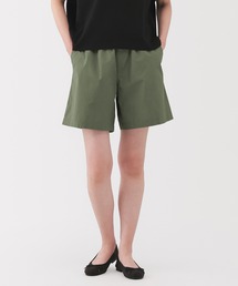 婦人 洗いざらし ブロードショートパンツ