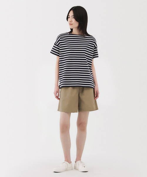 無印良品（ムジルシリョウヒン）の「婦人　洗いざらし　ブロードショートパンツ（その他パンツ・レディース・ブラック/ライトピンク/カーキ/ダークネイビー/キャメル/ベージュ・M/S/XL/L）」の14枚目の写真