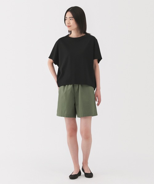 無印良品（ムジルシリョウヒン）の「婦人　洗いざらし　ブロードショートパンツ（その他パンツ・レディース・ブラック/ライトピンク/カーキ/ダークネイビー/キャメル/ベージュ・M/S/XL/L）」の21枚目の写真