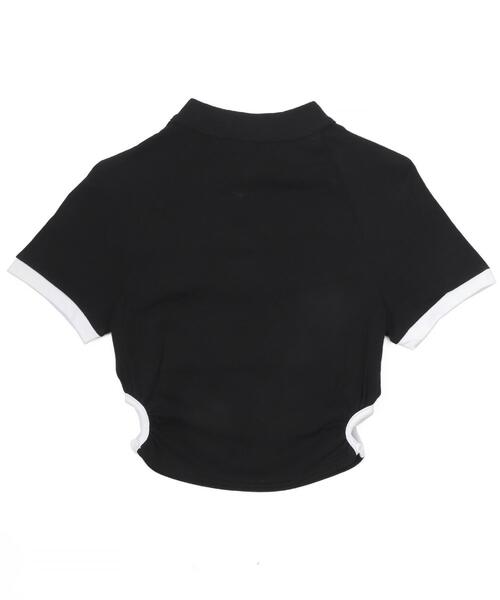 WEGO(ウィゴー)の「DISPARK/ピンSETローズカットアウトT(Tシャツ/カットソー・レディース・ブラック/ホワイト・FREE)」の5枚目の写真