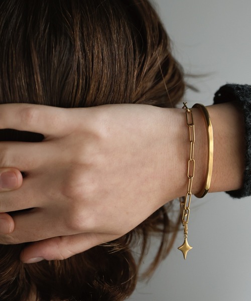 TEN.（テン）の「18KGP レクトチェーンブレスレット（ブレスレット・レディース・ゴールド・FREE）」の5枚目の写真