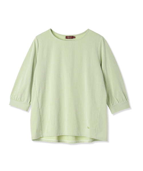 DECOY SINCE 1981(デコイシンスイチキュウハチイチ)の「【2025年春夏】パフスリーブストライププルオーバー(Tシャツ/カットソー・レディース・ブルー/ネイビー/グリーン・M/L/LL/3L/4L)」の18枚目の写真