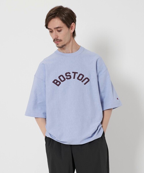 セール】【別注】 ＜Champion＞ 9.4oz フロッキー プリント T