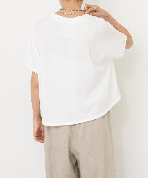 BEARDSLEY（ビアズリー）の「強撚さらっとショートTee（Tシャツ/カットソー・レディース・グレー/ホワイト/ブラック・FREE）」の10枚目の写真