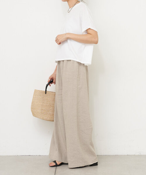 BEARDSLEY（ビアズリー）の「強撚さらっとショートTee（Tシャツ/カットソー・レディース・グレー/ホワイト/ブラック・FREE）」の13枚目の写真