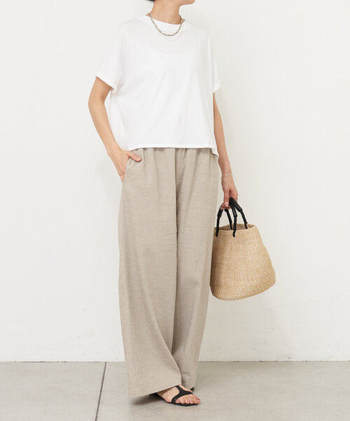 BEARDSLEY（ビアズリー）の「強撚さらっとショートTee（Tシャツ/カットソー・レディース・グレー/ホワイト/ブラック・FREE）」の15枚目の写真