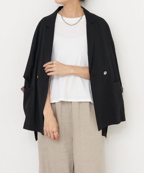 BEARDSLEY（ビアズリー）の「強撚さらっとショートTee（Tシャツ/カットソー・レディース・グレー/ホワイト/ブラック・FREE）」の17枚目の写真