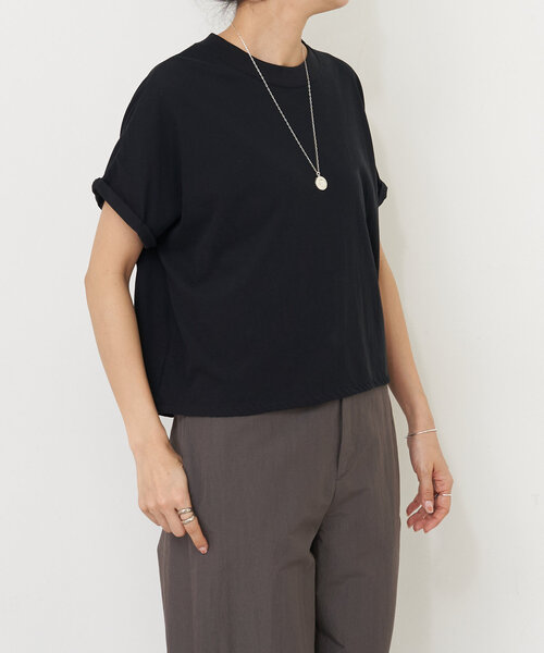 BEARDSLEY（ビアズリー）の「強撚さらっとショートTee（Tシャツ/カットソー・レディース・グレー/ホワイト/ブラック・FREE）」の19枚目の写真