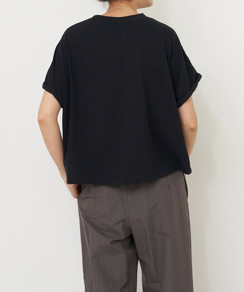 BEARDSLEY（ビアズリー）の「強撚さらっとショートTee（Tシャツ/カットソー・レディース・グレー/ホワイト/ブラック・FREE）」の21枚目の写真