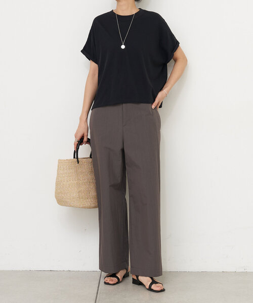 BEARDSLEY（ビアズリー）の「強撚さらっとショートTee（Tシャツ/カットソー・レディース・グレー/ホワイト/ブラック・FREE）」の22枚目の写真