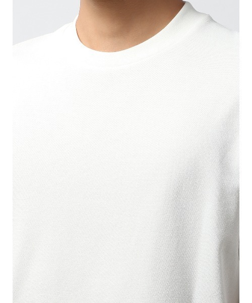 SUIT SQUARE（スーツスクエア）の「オフィT Tシャツ 半袖 ウォッシャブル プレーティング鹿の子（Tシャツ/カットソー・メンズ・ホワイト系/ブラック系/グレー系/ブルー系・LL/3L/S/M/L）」の8枚目の写真