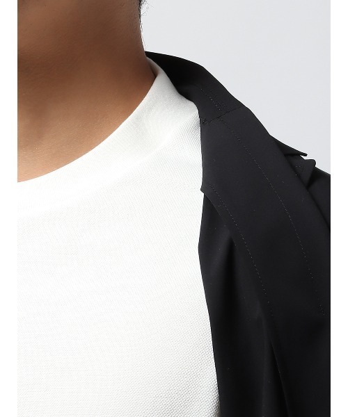 SUIT SQUARE（スーツスクエア）の「オフィT Tシャツ 半袖 ウォッシャブル プレーティング鹿の子（Tシャツ/カットソー・メンズ・ホワイト系/ブラック系/グレー系/ブルー系・LL/3L/S/M/L）」の12枚目の写真