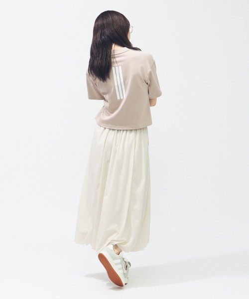 adidas（アディダス）の「【別注】アディダス adidas W LUX CA クロップドTシャツ AP 限定コラボ（Tシャツ/カットソー・レディース・グリーン/ホワイト/ベビーピンク・S/M/L/XL）」の21枚目の写真