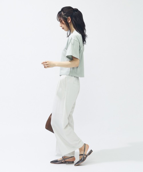 adidas（アディダス）の「【別注】アディダス adidas W LUX CA クロップドTシャツ AP 限定コラボ（Tシャツ/カットソー・レディース・グリーン/ホワイト/ベビーピンク・S/M/L/XL）」の16枚目の写真