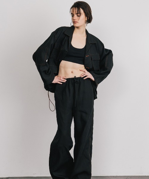 CREDONA（クレドナ）の「KNIT BUSTIER LONG  SHIRTS/ニットビスチェロングシャツ（ニット/セーター・レディース・ブラック/ベージュ/イエロー・FREE）」の20枚目の写真