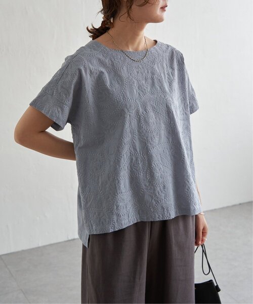 LBC（エルビーシー）の「ペイズリー刺繍ブラウス（シャツ/ブラウス・レディース・ネイビー/ホワイト/イエロー系その他/ターコイズブルー/グレー/チャコール/レッドパープル/ライトグリーン/コーラルピンク・M/L）」の21枚目の写真