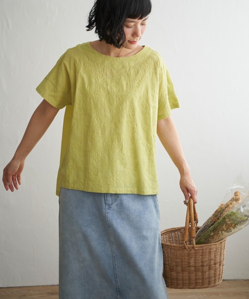 LBC（エルビーシー）の「ペイズリー刺繍ブラウス（シャツ/ブラウス・レディース・ネイビー/ホワイト/イエロー系その他/ターコイズブルー/グレー/チャコール/レッドパープル・M/L）」の11枚目の写真