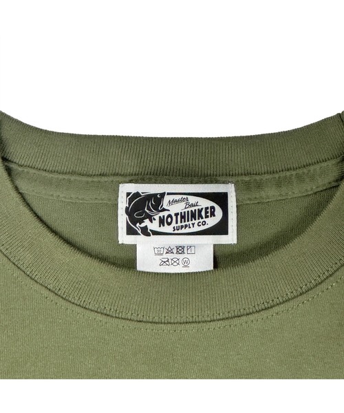 NOTHINKER(ノーシンカー)の「MONSTER OF DEATH RIVER Long T-shirt(Tシャツ/カットソー・メンズ・オリーブ/ヘザーグレー・X-LARGE/LARGE/MEDIUM/SMALL/XX-LARGE)」の8枚目の写真
