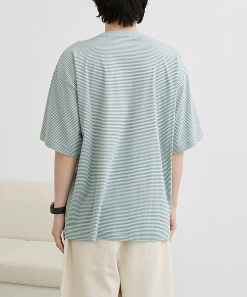 RONEL(ロネル)の「【RONEL】ミジンボーダーT(Tシャツ/カットソー・メンズ・ブラック/ライム/ホワイト・XL/L/S/M)」の15枚目の写真