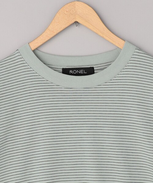 RONEL(ロネル)の「【RONEL】ミジンボーダーT(Tシャツ/カットソー・メンズ・ブラック/ライム/ホワイト・XL/L/S/M)」の12枚目の写真