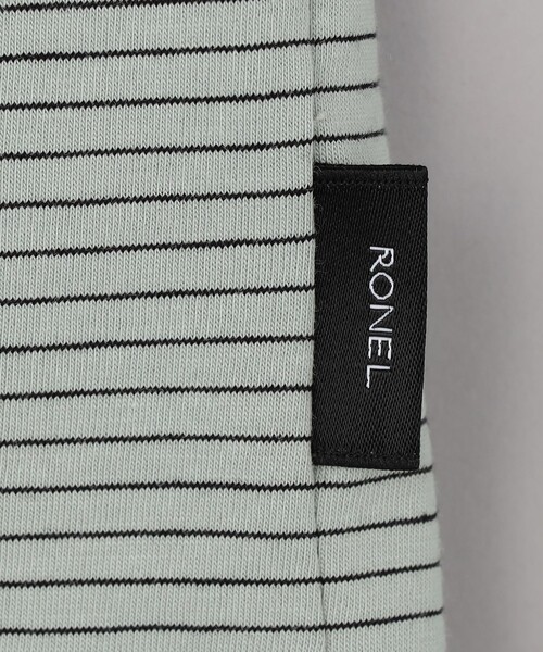 RONEL(ロネル)の「【RONEL】ミジンボーダーT(Tシャツ/カットソー・メンズ・ブラック/ライム/ホワイト・XL/L/S/M)」の9枚目の写真