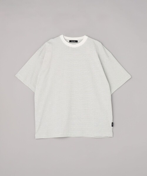 RONEL(ロネル)の「【RONEL】ミジンボーダーT(Tシャツ/カットソー・メンズ・ブラック/ライム/ホワイト・XL/L/S/M)」の7枚目の写真