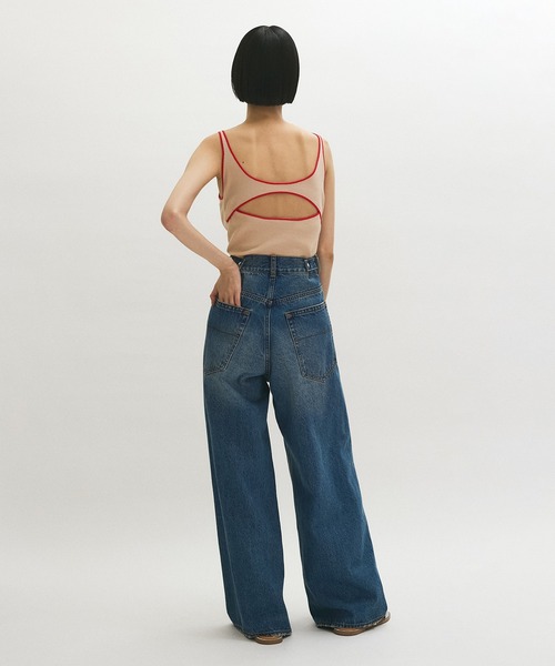 ADAM ET ROPE'（アダムエロペ）の「カラーブレードニットタンクトップ（タンクトップ・レディース・ブラック/ブラウン系その他/ベージュ系その他・FREE）」の10枚目の写真